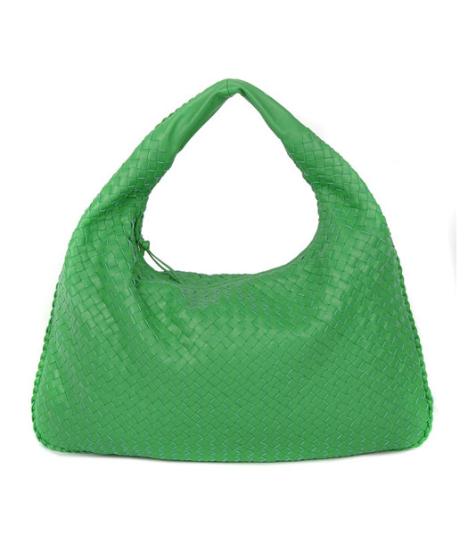 Bottega Veneta Nappa Agnello tessuto Hobo Bag Verde